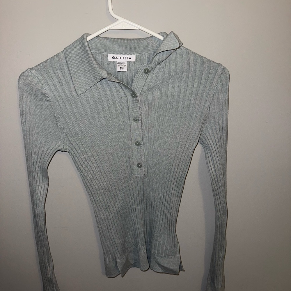 Athleta Women's Ribbed Top - Sage Green
